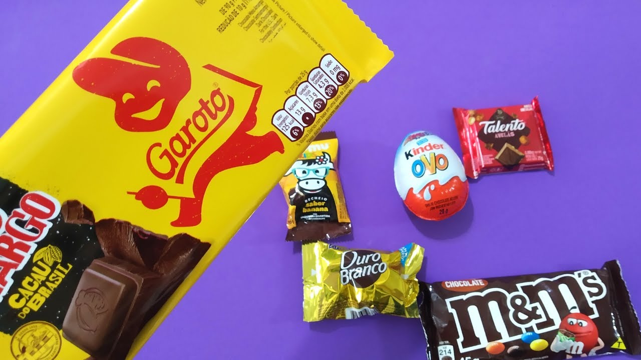 Chocolate bar boy garoto Sweets and ASMR Enjoy Rainbow Sweets right to