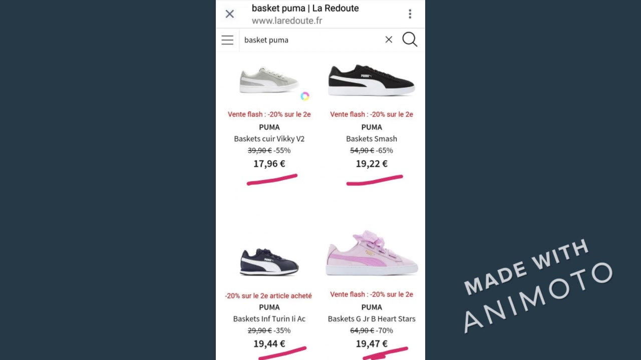 baskets puma la redoute