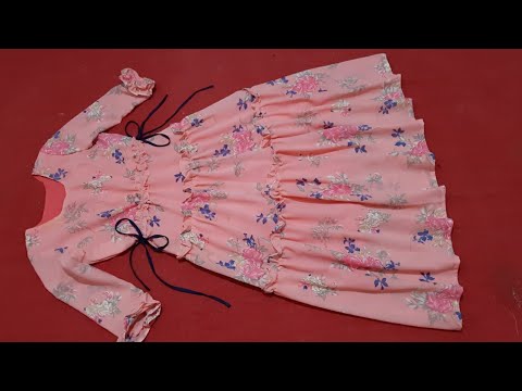 Designer Dori Waist Frill Kurti/Frock Cutting & Stitching Tutorial In ...