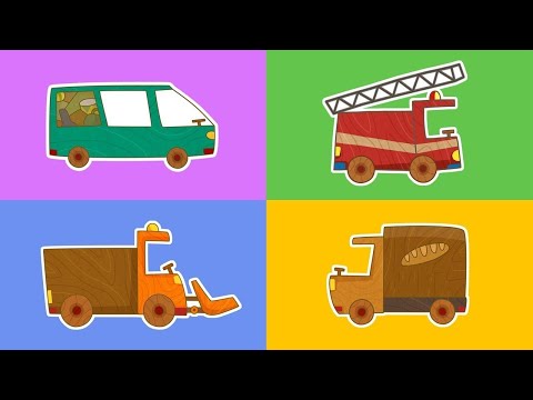 Car Toons full episodes! A fire truck, a tractor & a water tank truck. Cars and trucks.