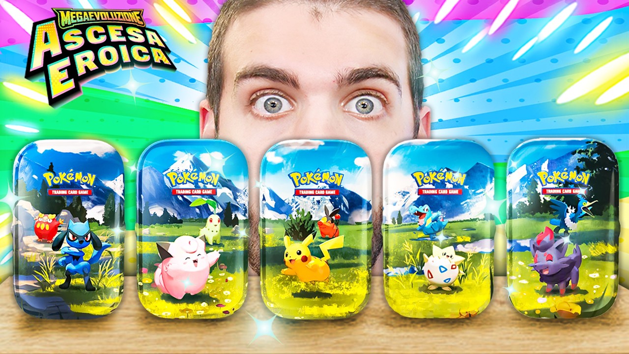 APRO 5 NUOVE MINI TIN POKEMON ASCESA EROICA! - Pokemon TCG Mini Tin