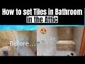 How to tile a bathroom in the attic easy steps