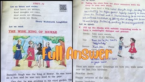 || Class 4 English|| Unit-5 The wise king of mewar