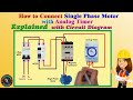 Single phase motor connection with analog timer  explained working procedure with circuit diagram