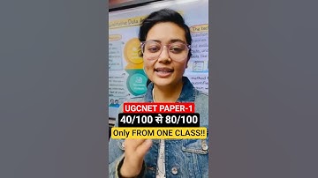 UGCNET PAPER-1 | 40/100 से 80/100 Only FROM ONE CLASS 🥳🥳 #shorts #shortsfeed