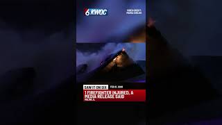 Flames, heavy smoke seen as crews battle house, garage fire