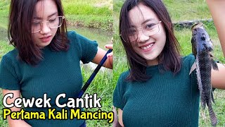 Pengalaman Pertama Neng Silva Mancing Lucu Banget || Lady Angler || Mancing Cantik || Brewog Mancing