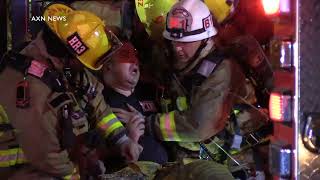 Firefighter Trapped in Burning Building Collapse | Victory Baptist Church | Los Angeles CA