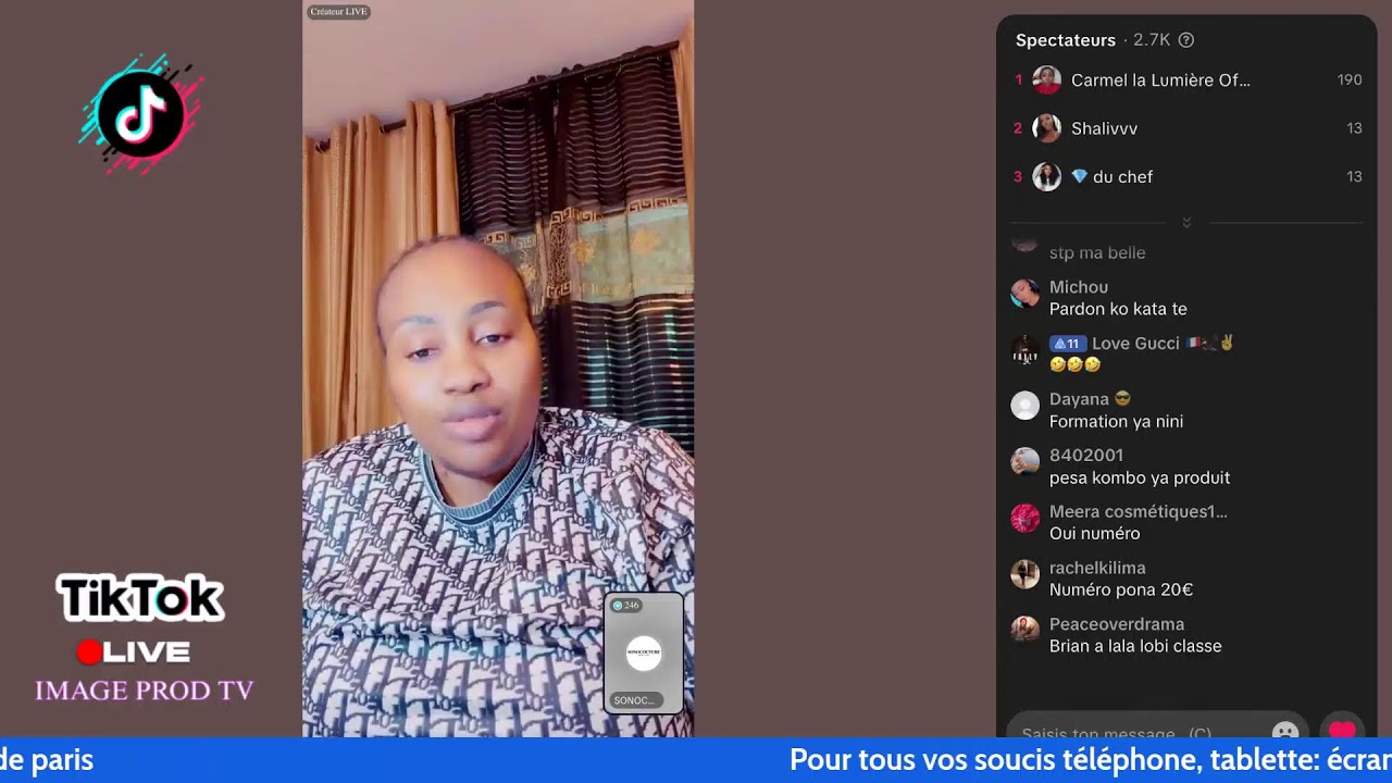 LIVE TIKTOK : MATIÈRE SARAH TOLA BASI YA THÉÂTRE BAZO YOKISA BISO SONI 
