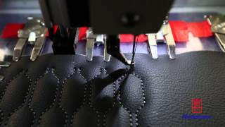 Automatic Pattern Sewing on Car Seat Cover with Richpeace heavy material Automatic Sewing Machine