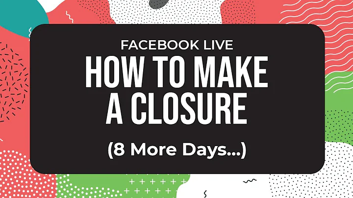 Facebook Live | How To Make A Closure (8 More Days...) | Lace Wig Training System 2.0