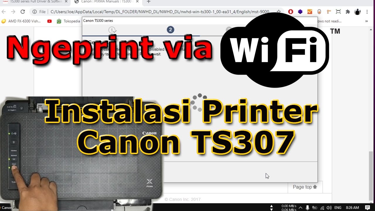 Cara setting Printer canon TS307 - WiFi Support