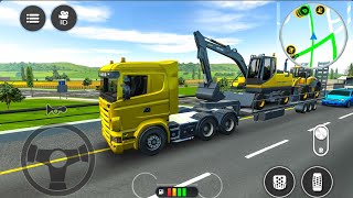 محاكي نقل شاحنات الحفارات العاب سيارات العاب اندرويد نقل حفارة Drive Simulator 2020 Android Gameplay