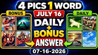 4 Pics 1 Word - ANSWER July 16 2026 – Daily Puzzle + Bonus (Solution) screenshot 2