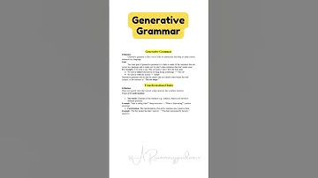 Generative Grammar| Instant Essay for Exam Success @ARsummaryguidance #shorts #Viral #trending #exam