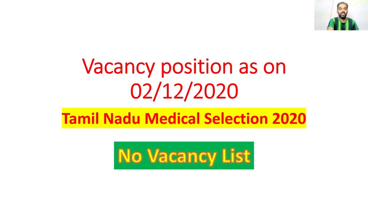 Vacancies | Counselling day 4 | Tamil Nadu Counselling 2020 | NEET 2020 latest | TN MBBS counselling