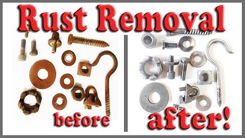 How to remove rust from nuts bolts tools and parts in bulk using electrolysis