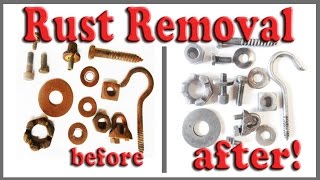 How to remove rust from nuts bolts tools and parts in bulk using electrolysis