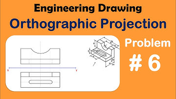 Orthographic Projections Problem 6 #EngineeringDrawing #IsotoOrtho #3Dto2D