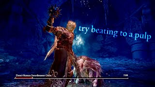 “try beating to a pulp” - Swordmaster Onze Boss Fight