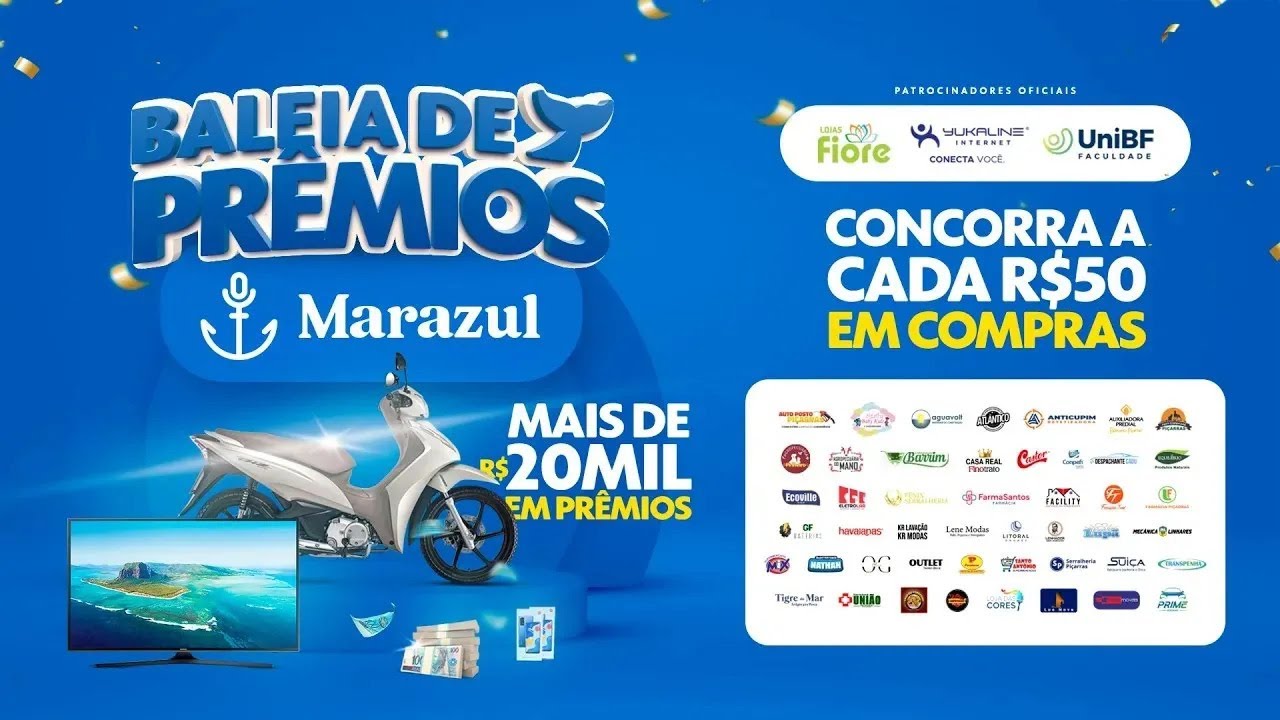 Promoção Baleia de Prêmios Marazul, concorra já! - YouTube