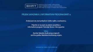 Oglas za prijem saradnika u Informativni program BHRT-a