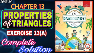 Properties of Triangles | Exercise 13(A) | Class 7 Math Chapter 13 | Complete Solution | 2025-26