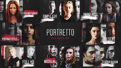 Portretto // Grunge Slideshow - After Effects Template