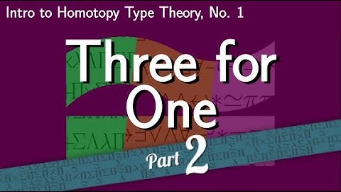 Three for One: Homotopy Interpretation [Intro to HoTT, No. 1, Part 2]
