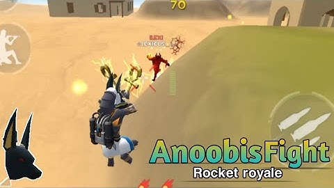 Anubis vs fire demon Rocket Royale gameplay