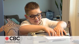 Blind 10-year-old boy first Sask. student to qualify for international Braille Challenge Finals