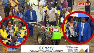 Min Balaam And Nyamutoro Give Out Plowing Tractors To Poor Farmers In Kakumiro