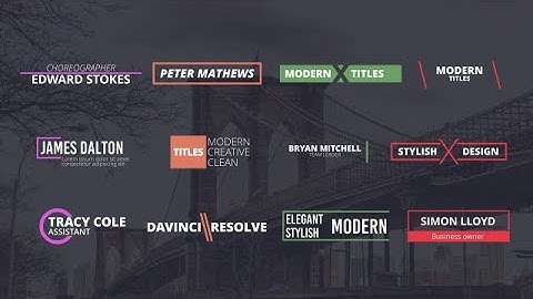 Titles And Lower Thirds DaVinci Resolve Macros