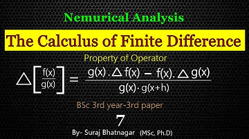 Properties of Operator | The Calculus of Finite Differences | Numerical Analysis-3rd year-part-7