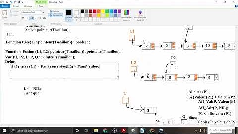 Fusion de deux liste triées par ordre croissant (Partie 2)