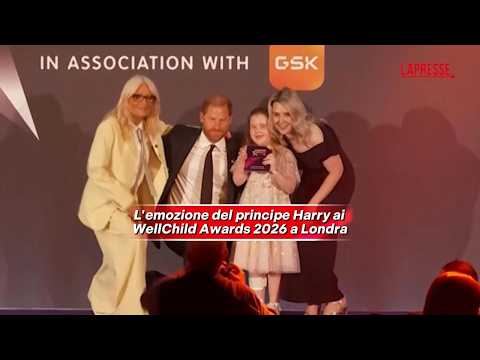Video Principe Harry commosso ai WellChild Awards 2026 a Londra