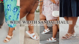 WIDE WIDTH SANDAL HAUL | PLUS SIZE FASHION & SHOE HAUL | FROM HEAD TO CURVE