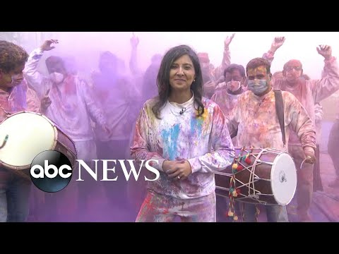 Celebrating Holi, the Hindu festival of colors