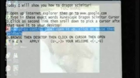 Dragon Scimitar Cursor