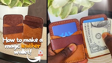 How to make a MAGIC LEATHER WALLET | FREE PDF Pattern