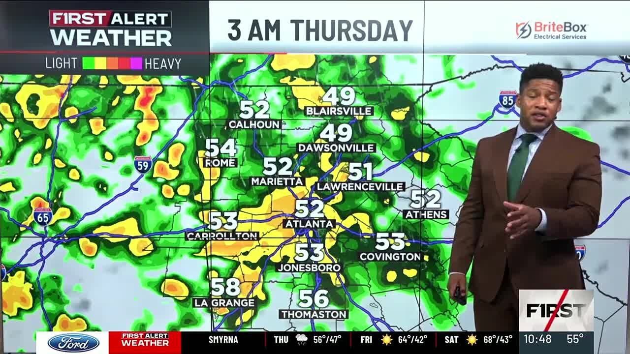 First Alert| Scattered rain moving into the area; heavier rain likely ...