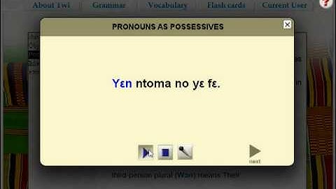 Twi Language Videos: Learn Twi Possessive Pronouns