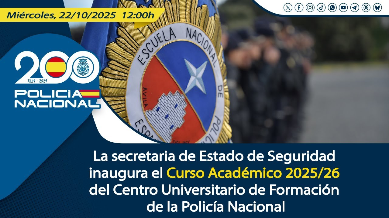 Inauguración del IV curso académico del Centro Universitario de Formación de la Policía Nacional