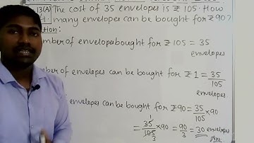 Q.4 - Ex.13(A) - Unitary Method - ICSE Maths Class 6th - Chapter 13.