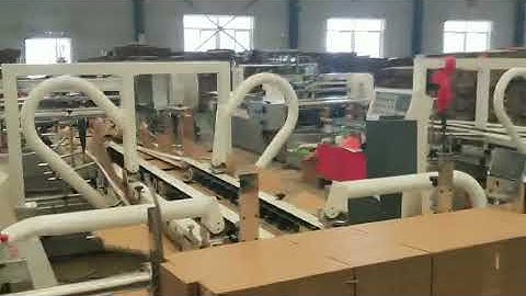 QH-PACK Automatic Carton Box Folder Gluer Machine/máquina encoladora de cartón/آلة لصق الكرتون