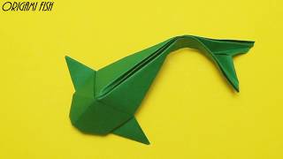How to make a fish out of paper. Origami fish Resimi