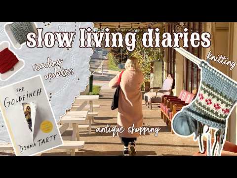 Thrifting, Reading Updates + Starting a New Knitting Project | SLOW LIVING DIARIES #5
