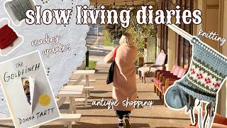 Thrifting, Reading Updates + Starting a New Knitting Project | SLOW LIVING DIARIES #5
