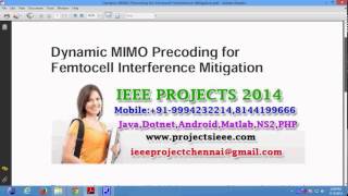 Dynamic MIMO Precoding for Femtocell Interference Mitigation