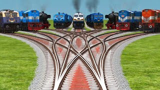 9 Bharat Express Passenger Train Crossing Railroad || Indian Rail Sim Express Train Gameplay Branch screenshot 5